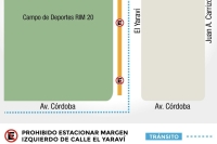 Desde el 2 de junio: prohibido el estacionamiento a la margen izquierda de calle El Yaraví