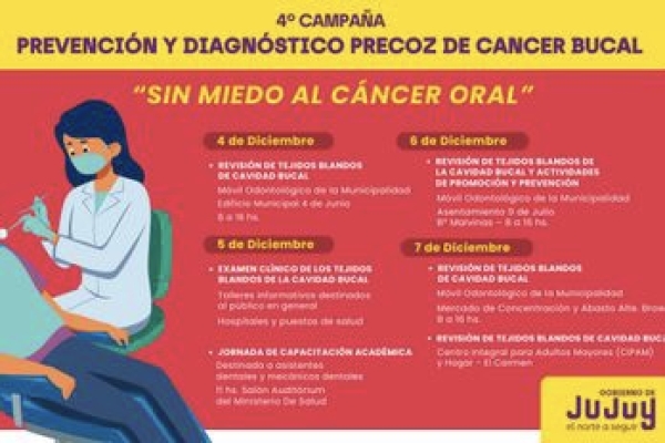 Comienza la 4&ordm; Campa&ntilde;a de Prevenci&oacute;n y Diagn&oacute;stico Precoz del C&aacute;ncer Bucal