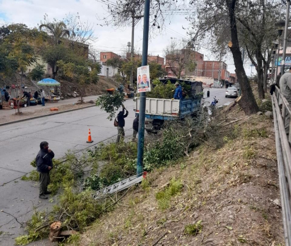 Mantenimiento en los taludes en Iguaz&uacute; y Guzman