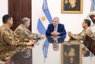 El mandatario provincial se reuni&oacute; con el nuevo Jefe de la V Brigada de Monta&ntilde;a del Ej&eacute;rcito