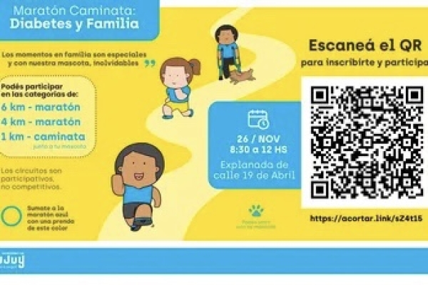 Salud invita a la Marat&oacute;n-Caminata participativa "Familia y Diabetes"