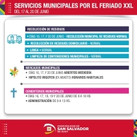 Servicios municipales por el feriado extra largo