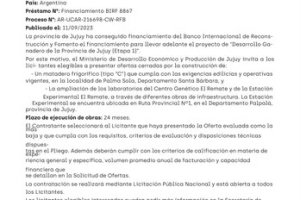 Llamado a licitaci&oacute;n para el programa GIRSAR