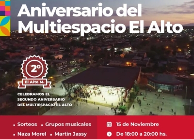 Celebrar&aacute;n el 2&deg; Aniversario del Multiespacicio "El Alto"