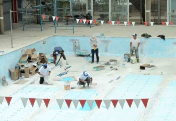 Municipalidad avanza con obras de mejora en el Natatorio
