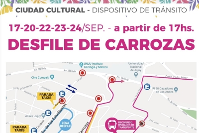 Modificaci&oacute;n en el tr&aacute;nsito por el desfile de las carrozas