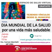 Sum&aacute;te a la charla &ldquo;D&iacute;a Mundial de la Salud, por una Vida m&aacute;s Saludable&rdquo;&nbsp;&nbsp;&nbsp;&nbsp;&nbsp;