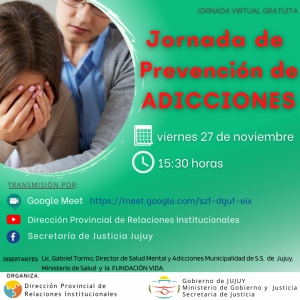 Primera Jornada de Adicciones y Prevenci&oacute;n del Suicidio