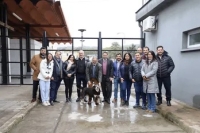 Bouhid y Jorge recorrieron instalaciones del futuro hospital de mascotas