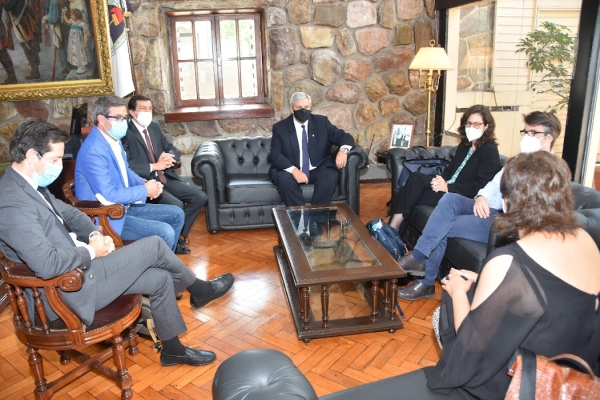 Referentes de la UE y el Banco Europeo de Inversiones con el vicegobernador