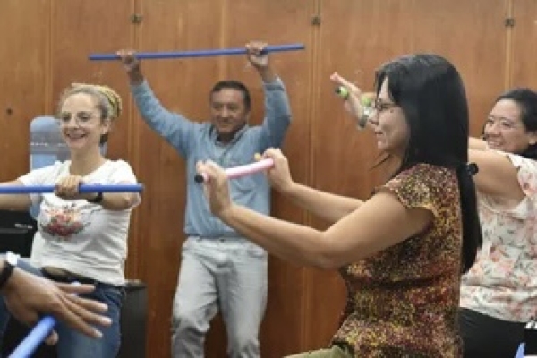 Salud retom&oacute; las pausas activas en su edificio central