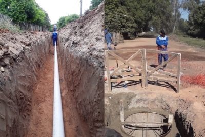 Avance del 80% en la instalaci&oacute;n de Red Cloacal en el barrio &ldquo;El Tri&aacute;ngulo&rdquo; de Yuto