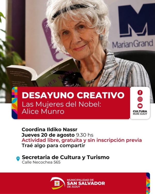 Desayuno Creativo: una invitaci&oacute;n a descubrir la obra de Alice Munro