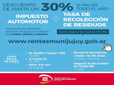 Rentas: Facilidades por pagos anticipados