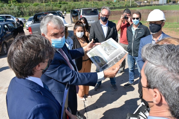 Gobernador y funcionarios de la CAF recorrieron la futura Ciudad de las Artes
