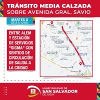 Av. Savio tendr&aacute; circulaci&oacute;n de media calzada