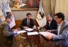 En Libertador. Sadir firmó convenios para ejecutar obras de pavimentación