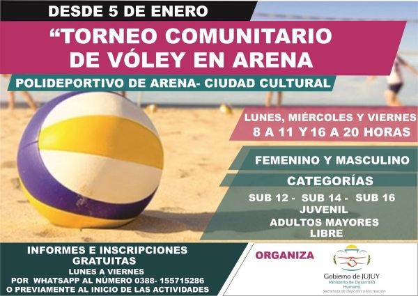 Invitan a"Torneo Comunitario de V&oacute;ley en Arena"