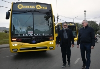 Transporte urbano. Jorge celebr&oacute; la incorporaci&oacute;n de unidades 0 KM