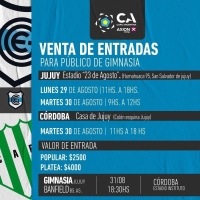 Este lunes arranca la venta de entradas para el partido de Gimnasia ante Banfield por Copa Argentina.