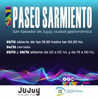 "Paseo Sarmiento", modificaron horarios por las fiestas