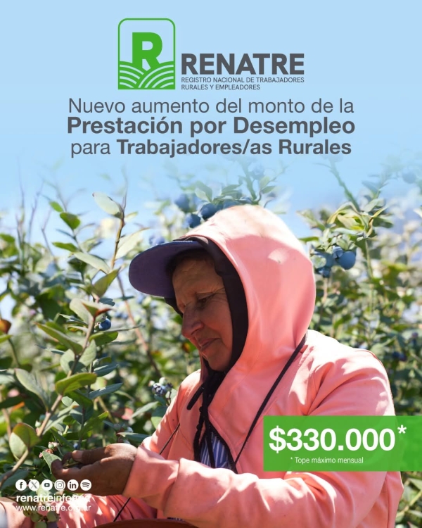 El RENATRE realizar&aacute; los pagos por prestaci&oacute;n por desempleo del 5 al 20 de noviembre