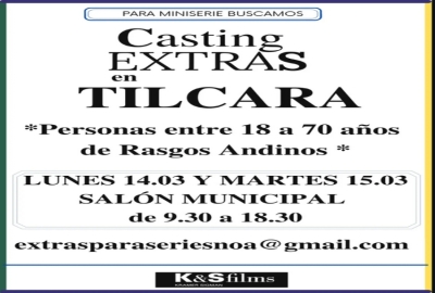 Casting para extras de una importante serie