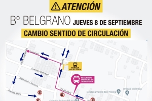 Nuevos sentidos de circulaci&oacute;n y modificaci&oacute;n en el recorrido de transporte urbano en B&deg; Belgrano