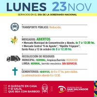 As&iacute; funcionaran los servicios municipales el feriado del 23