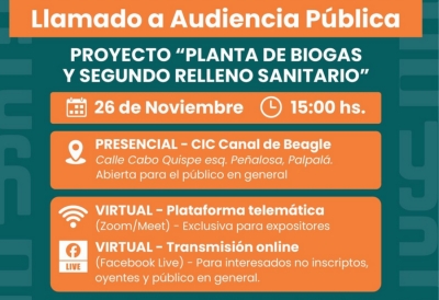 Audiencia P&uacute;blica por Planta de Biog&aacute;