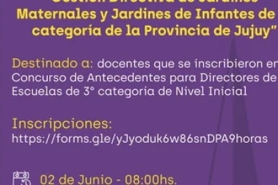 Jornada sobre experiencia en gesti&oacute;n directiva de 3&deg; categor&iacute;a del Nivel Inicial