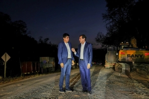 La Mendieta: Sadir destac&oacute; el avance de las obras sobre Ruta 56