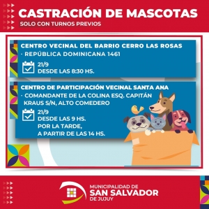 Campa&ntilde;a de castraci&oacute;n inicia el d&iacute;a martes 21