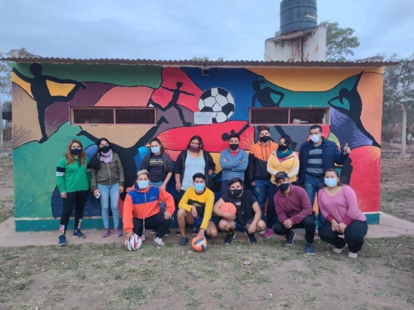 Adolescentes y j&oacute;venes de Palma Sola participaron de la realizaci&oacute;n de un mural
