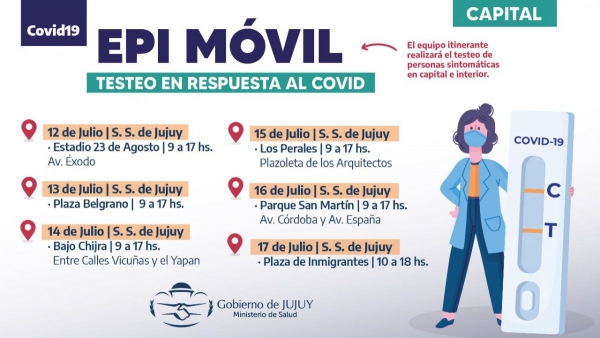 En menos de un mes, el "Epi M&oacute;vil" realiz&oacute; 2754 test r&aacute;pidos