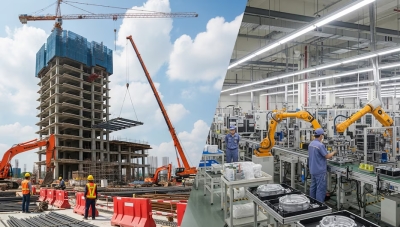 Tras la fuerte ca&iacute;da de julio, la industria y la construcci&oacute;n repuntaron en agosto