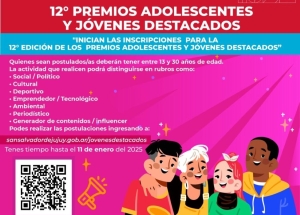 J&oacute;venes Destacados. Hasta el s&aacute;bado 11 se extendi&oacute; la postulaci&oacute;n