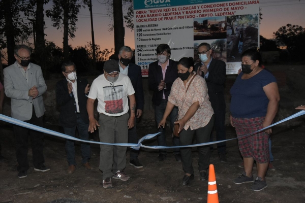Inauguraron obras de cloacas en Fraile Pintado beneficiando a m&aacute;s de 550 vecinos