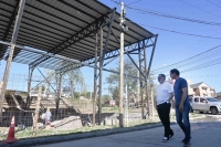 El intendente Jorge destac&oacute; el avance de la construcci&oacute;n del Multiespacio de B&deg; Chijra