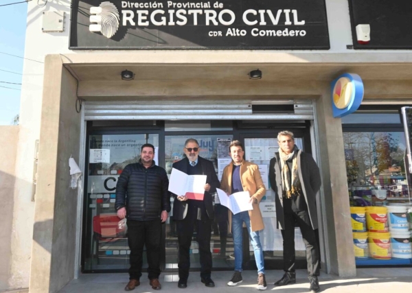 El Intendente Jorge renovó la presencia del Registro Civil en Alto Comedero