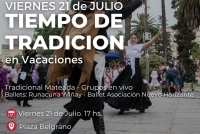 El viernes disfrut&aacute; de &ldquo;Tiempos de tradici&oacute;n en vacaciones&rdquo; con mates y m&uacute;sica en Plaza Belgrano