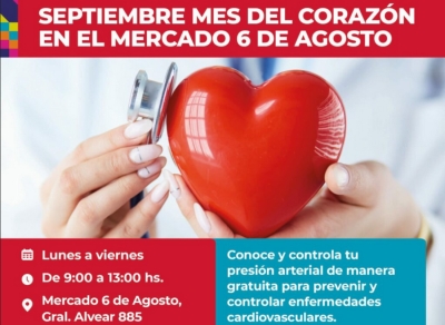 Mes del Coraz&oacute;n:Controles de presi&oacute;n arterial en el Mercado 6 de Agosto