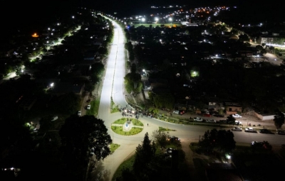 Aguas Calientes. Sadir inaugur&oacute; obras de iluminaci&oacute;n