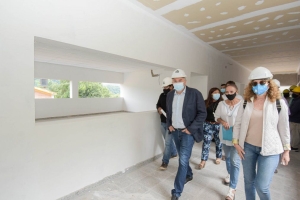 Morales verific&oacute; el avance de la obra del Secundario 33