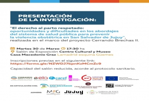 Parto respetado y violencia obst&eacute;trica en presentaci&oacute;n