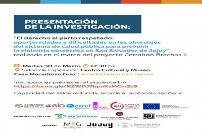 Parto respetado y violencia obst&eacute;trica en presentaci&oacute;n