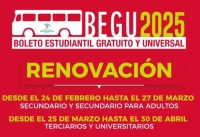 BEGU 2025.Secundarios y universitarios podr&aacute;n realizar inscripci&oacute;n
