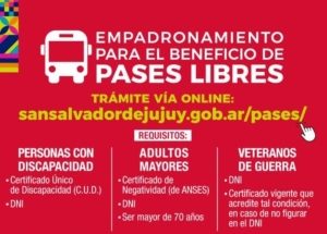 Inicia el reempadronamiento de los Pases Libres