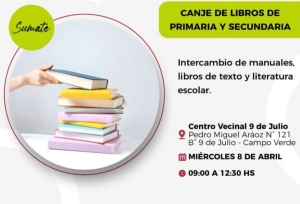 &ldquo;Circul&aacute; tus libros&rdquo;: impulsan jornadas de canje de textos escolares