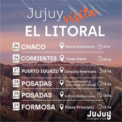 Jujuy se promocionar&aacute; en el norte del Litoral